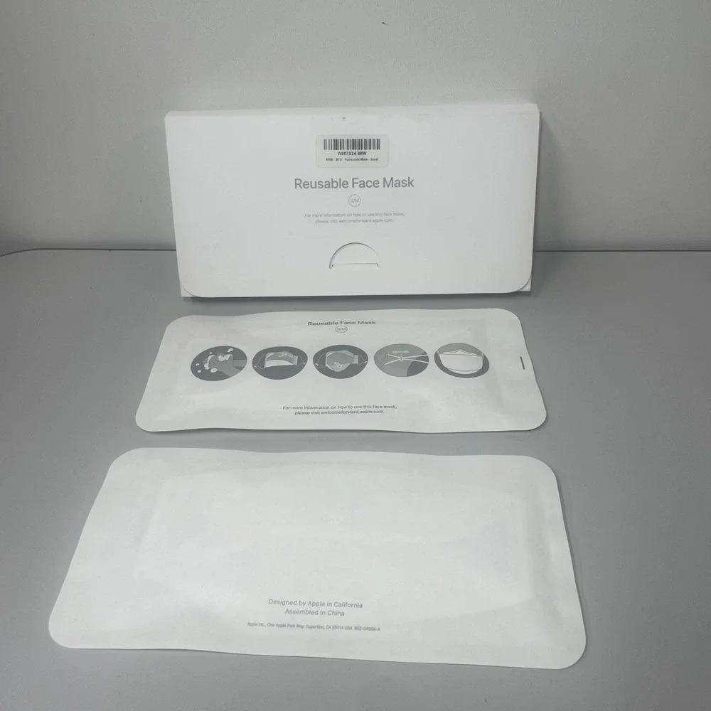 Apple Reusable Face Masks 2020 Super Rare Size S/M MHJV3G/A